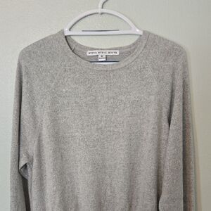 Hyfve | Soft Gray Elastic Hem Sweater Size Medium